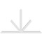 Ekena Millwork Saratoga Architectural Grade PVC Gable Bracket, 84"W x 49"H x 4"D x 4"F, 14/12 Pitch GBP084X49X0404SAR00 - alternate 3